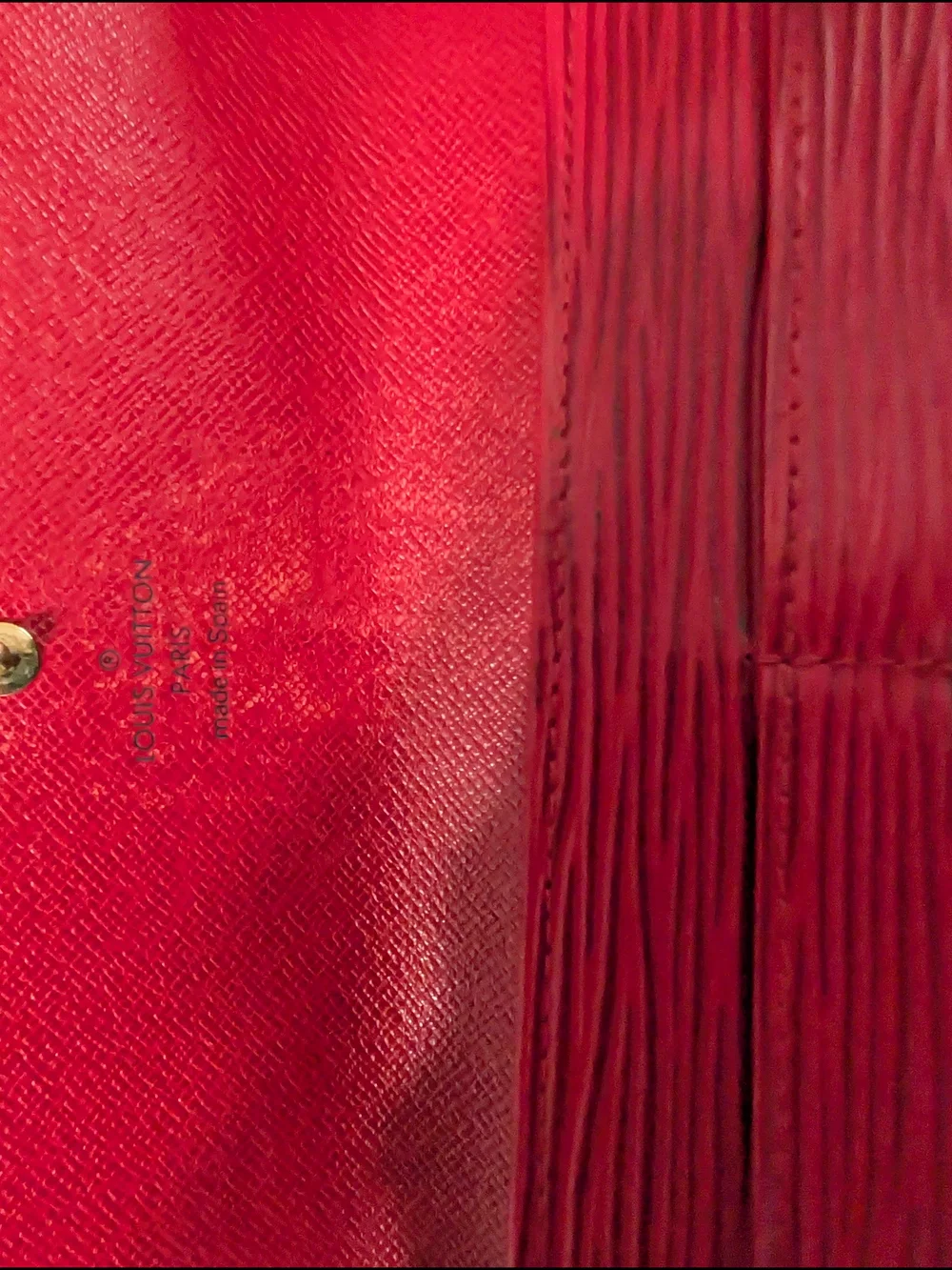 Louis Vuitton Red Epi Leather Wallet